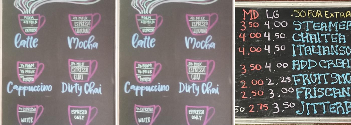 Milly G's Menu
