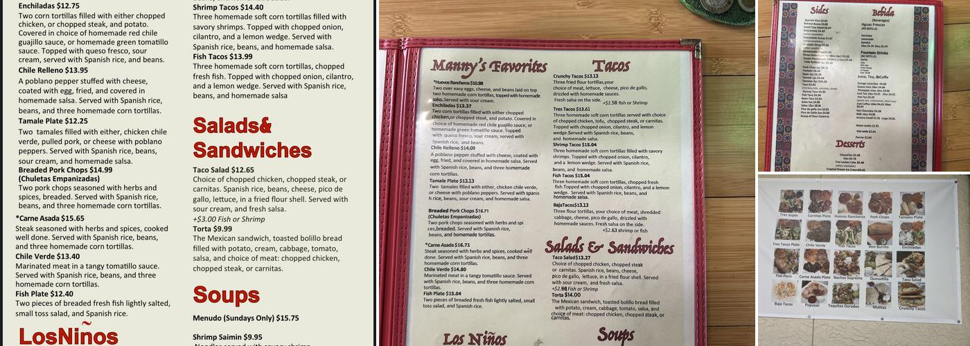 Manny's Kitchen Menu