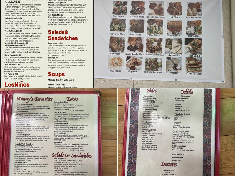 Manny's Kitchen Menu