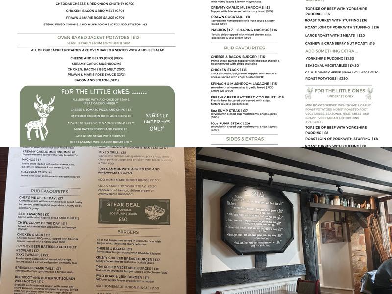 White Hart Inn Menu