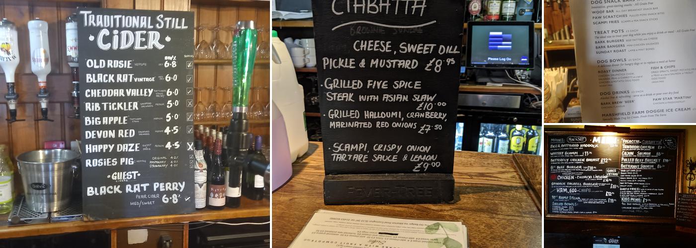 The Old Badger Inn Menu