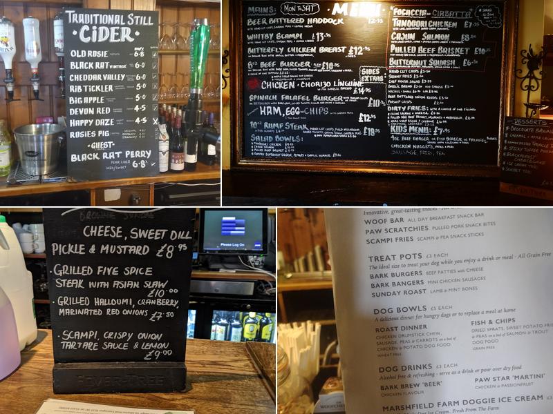 The Old Badger Inn Menu