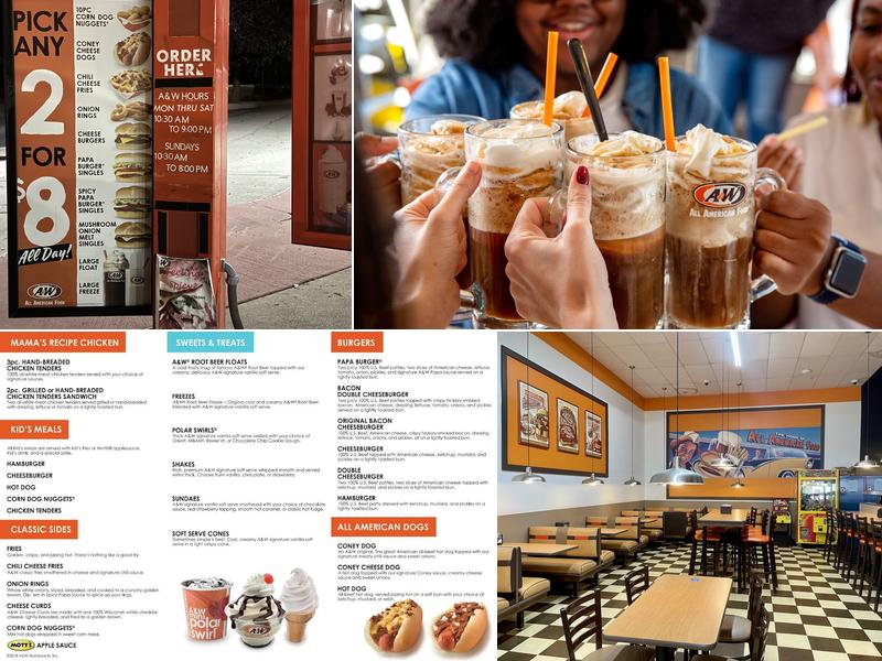 A&W Restaurant Menu
