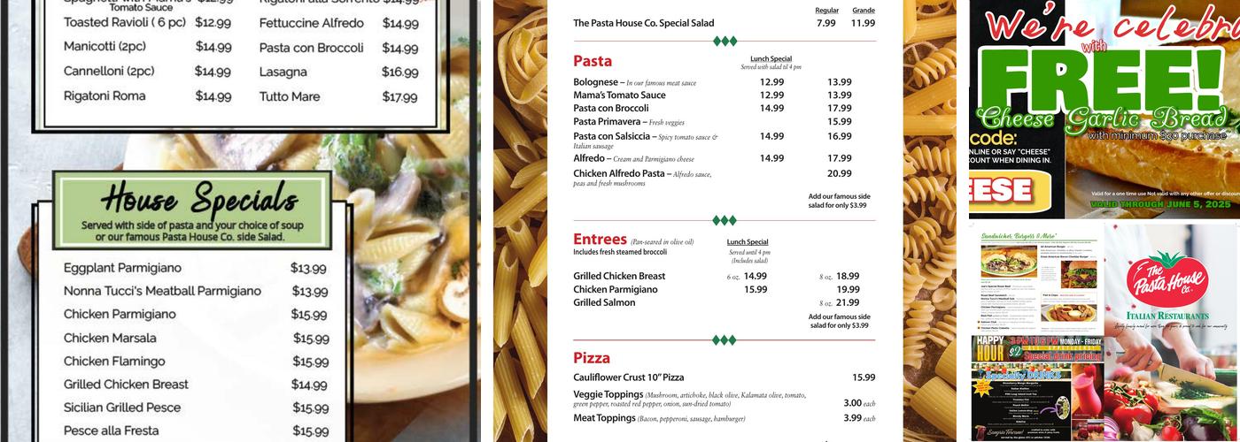 Pasta House Co Menu