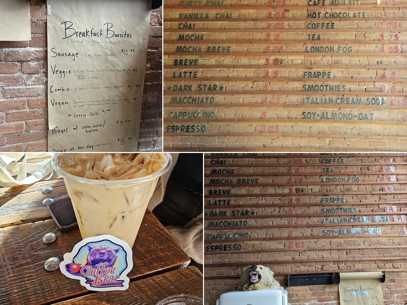 Coffee Bear Menu