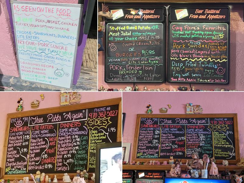 Thee Pitts Again Menu