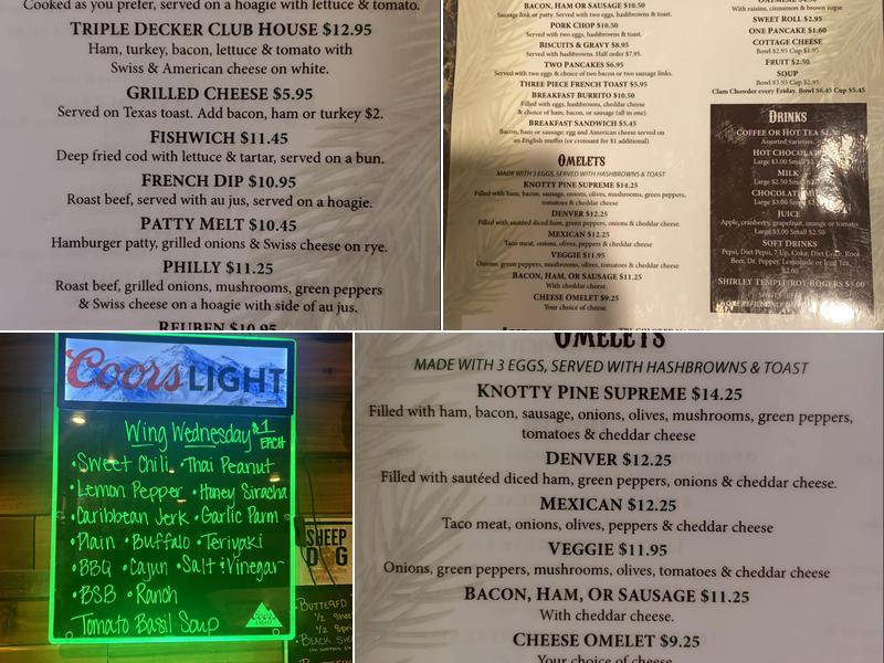 The Knotty Pine Resturant & Lounge Menu