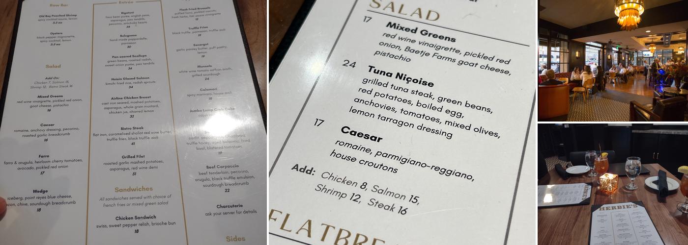 Herbie's Menu
