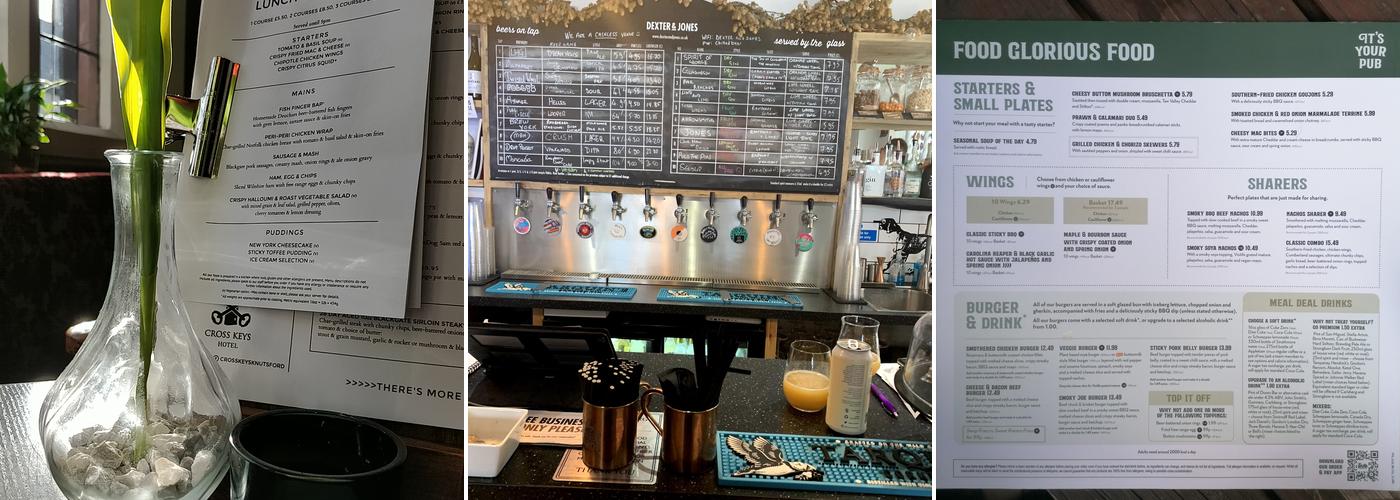 Cross Keys Hotel Knutsford Menu