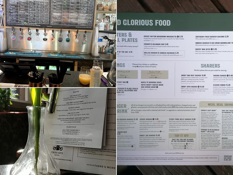 Cross Keys Hotel Knutsford Menu