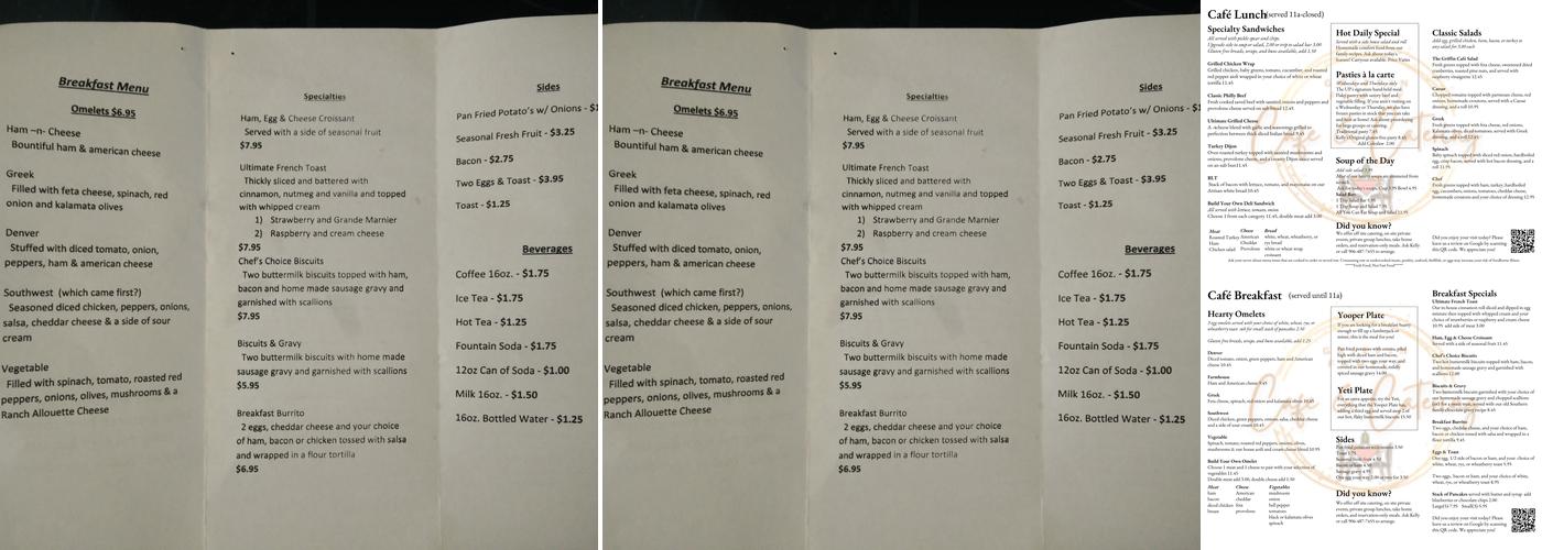 Griffin Family Cafe & Catering Menu