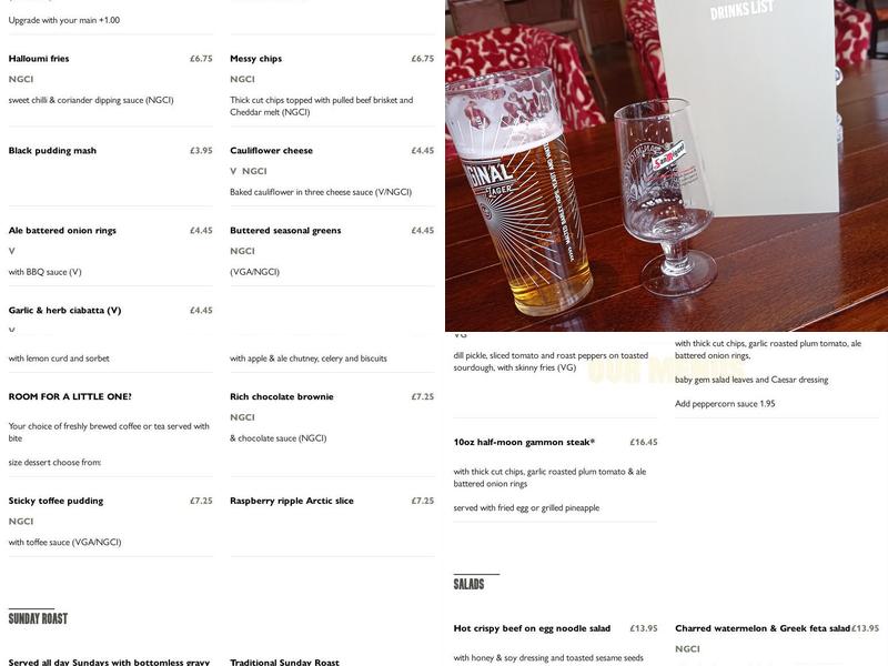 The Golden Pheasant At Plumley Menu