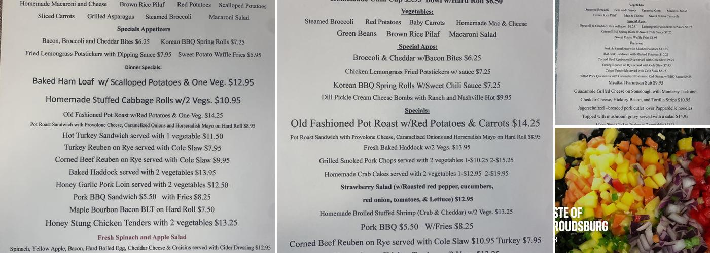Besecker's Diner Menu