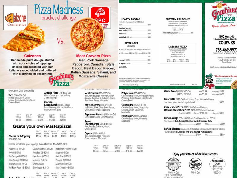 Gambino's Pizza Menu