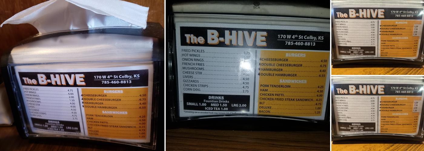 B-Hive Menu