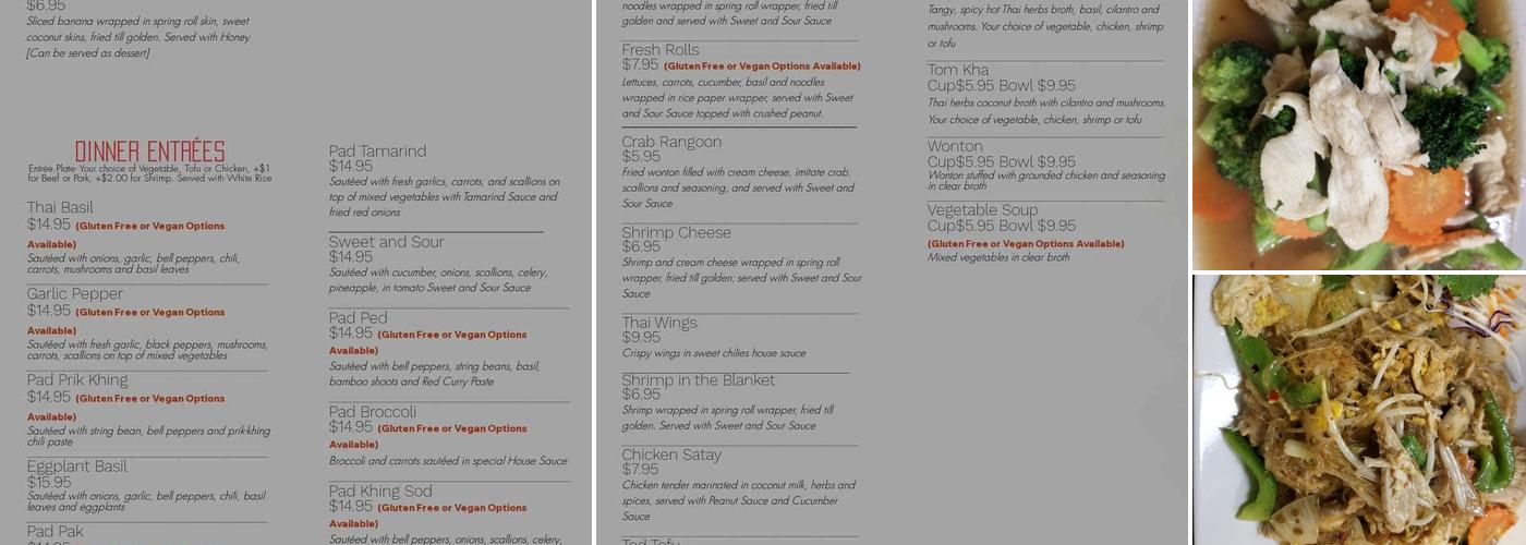 Kanlaya Thai Kitchen Menu