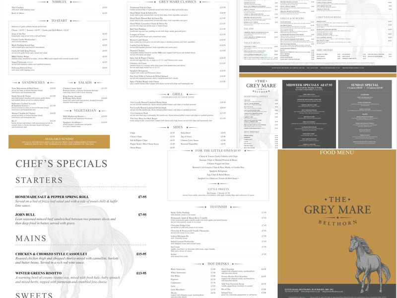 Grey Mare Inn Menu