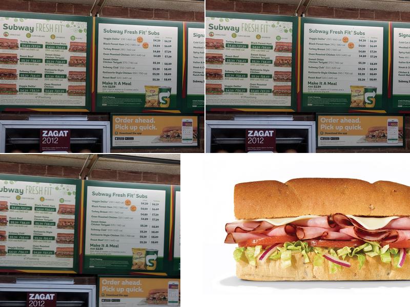 Subway Menu