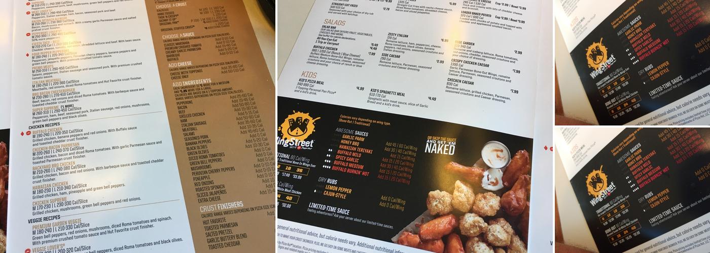 Pizza Hut Menu