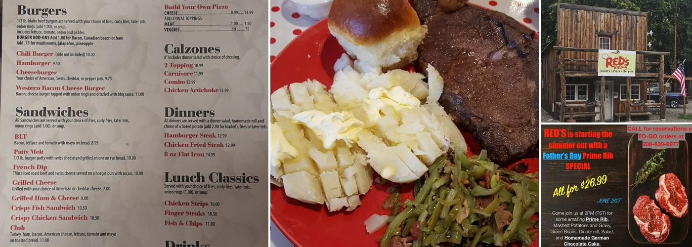 Red's Kitchen Menu