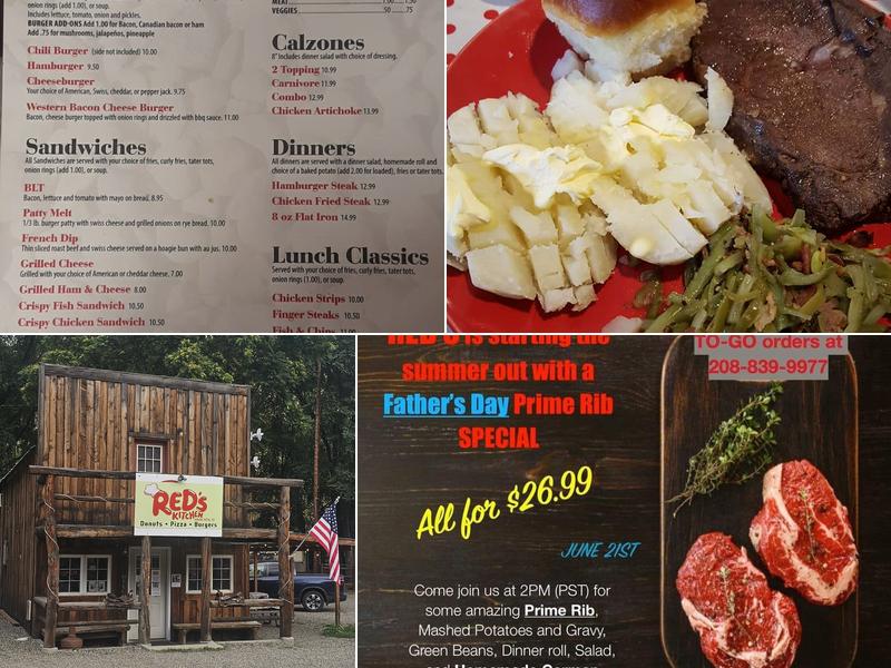 Red's Kitchen Menu