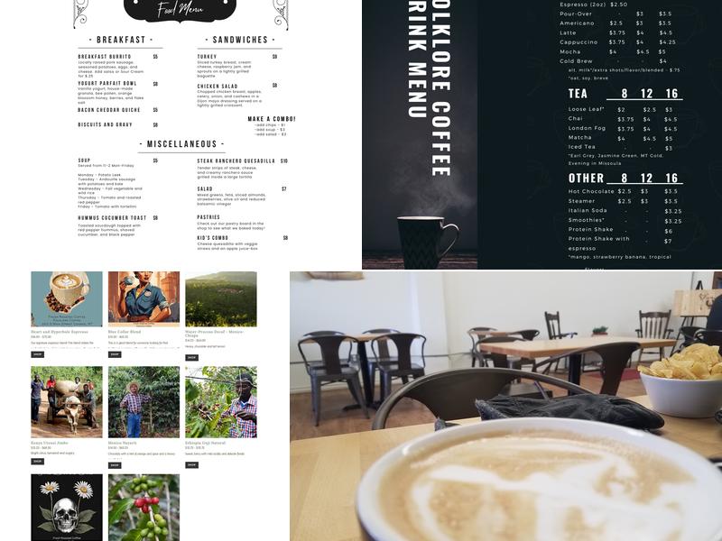 Folklore Coffee Menu