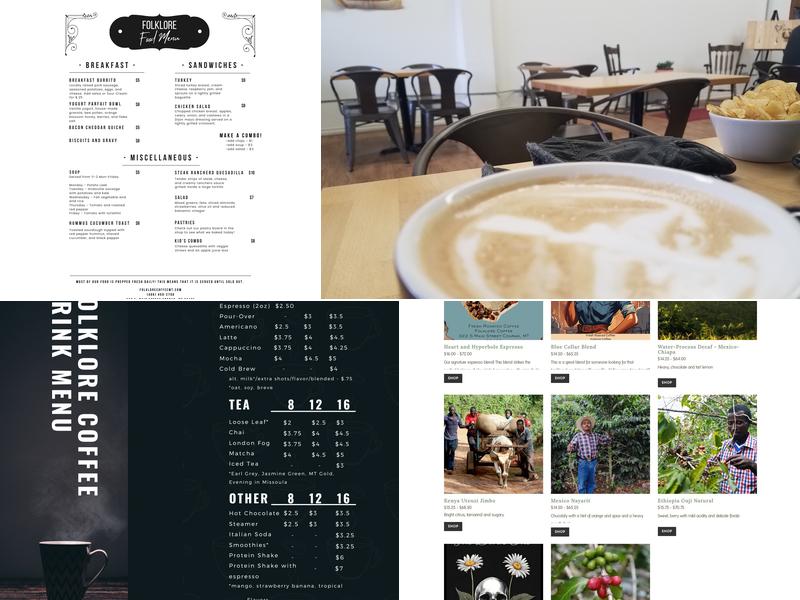 Folklore Coffee Menu