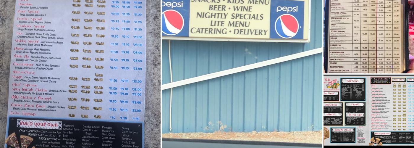 Coaches Corner Pizza Inc Menu