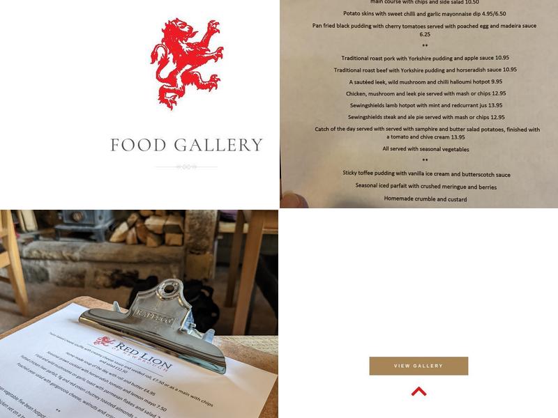 The Red Lion Menu