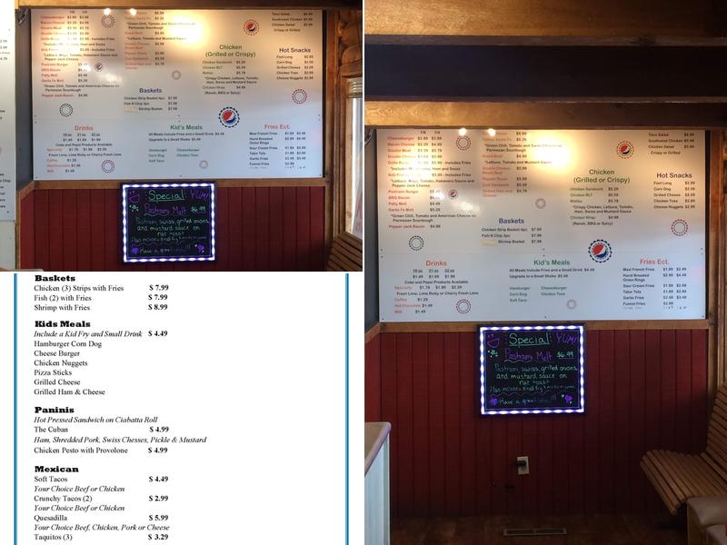 Hwy 6&50 On the road Menu