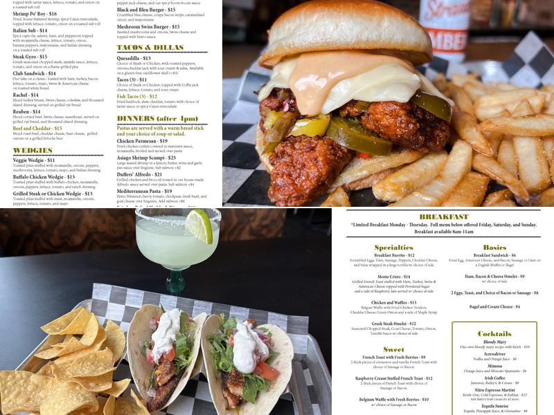 Duffer's Tavern Menu