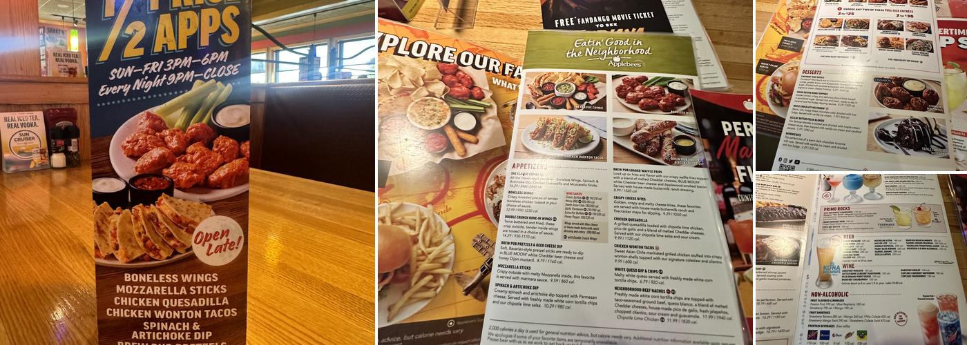 Applebee's Grill + Bar Menu