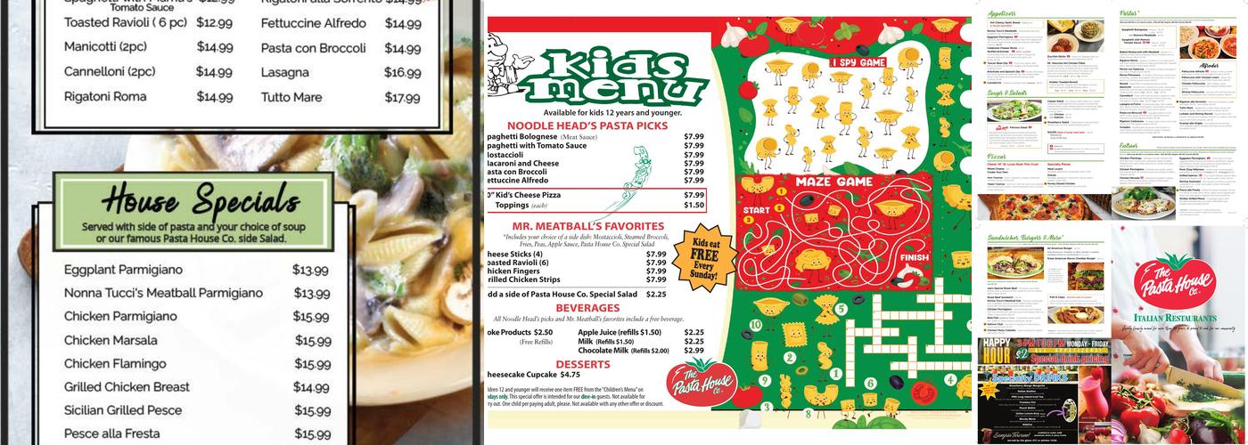 Pasta House Co Menu