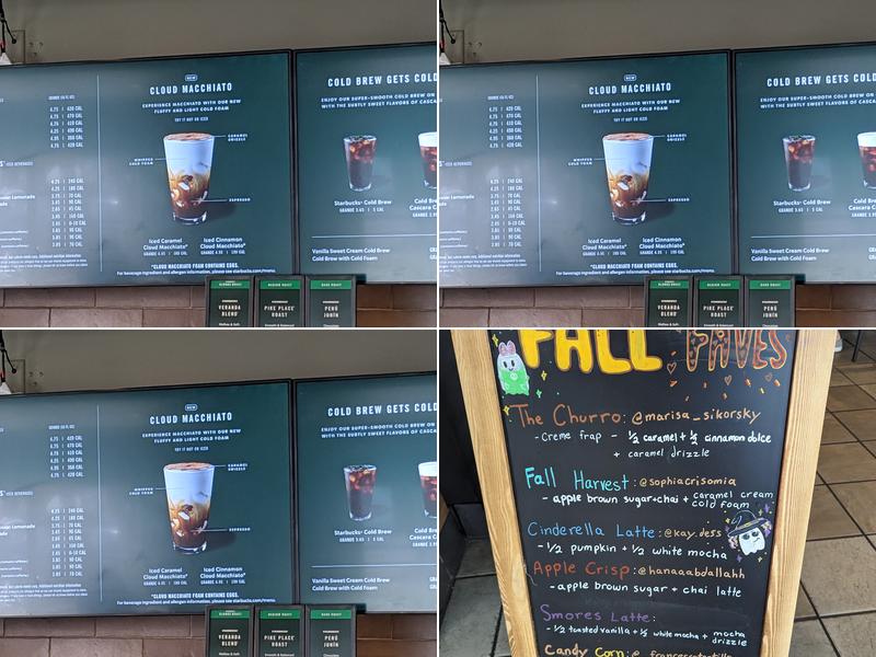 Starbucks Menu