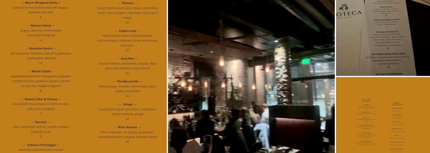 Enoteca Menu
