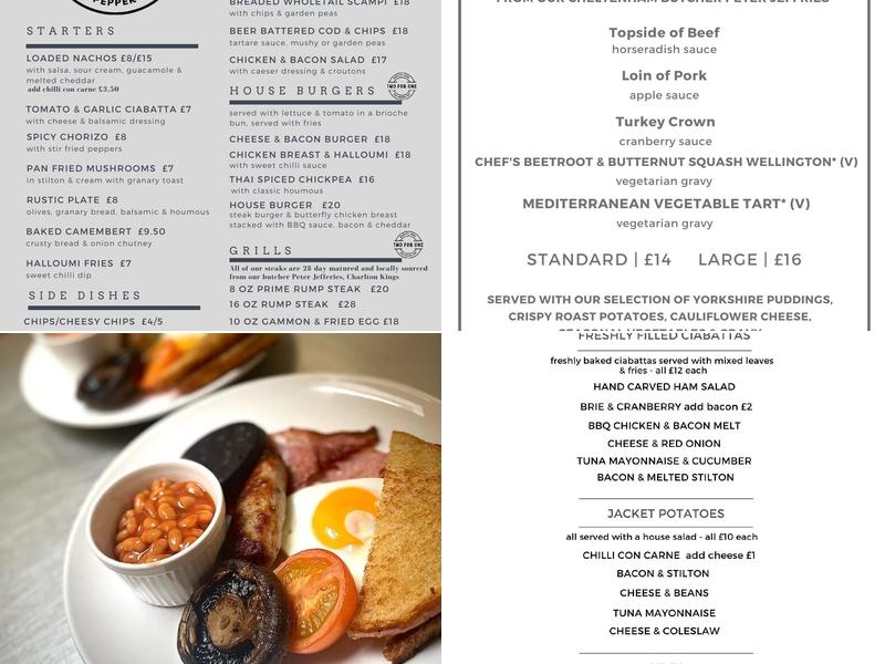 Quality Inns of Gloucestershire Ltd Menu