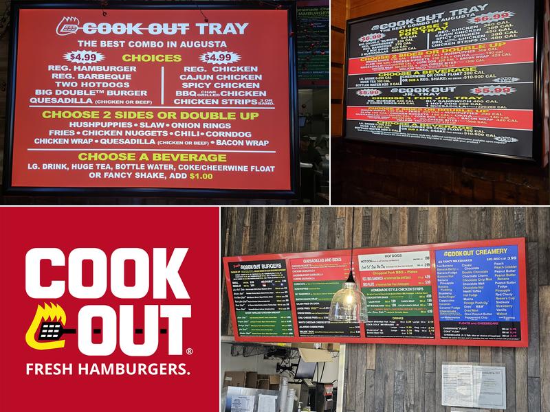 Cook Out Menu