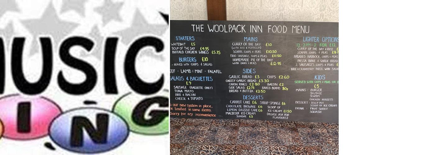 The Woolpack Inn Menu