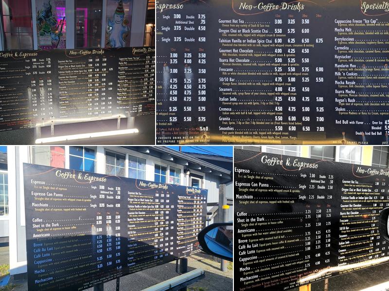 Java Hut Menu