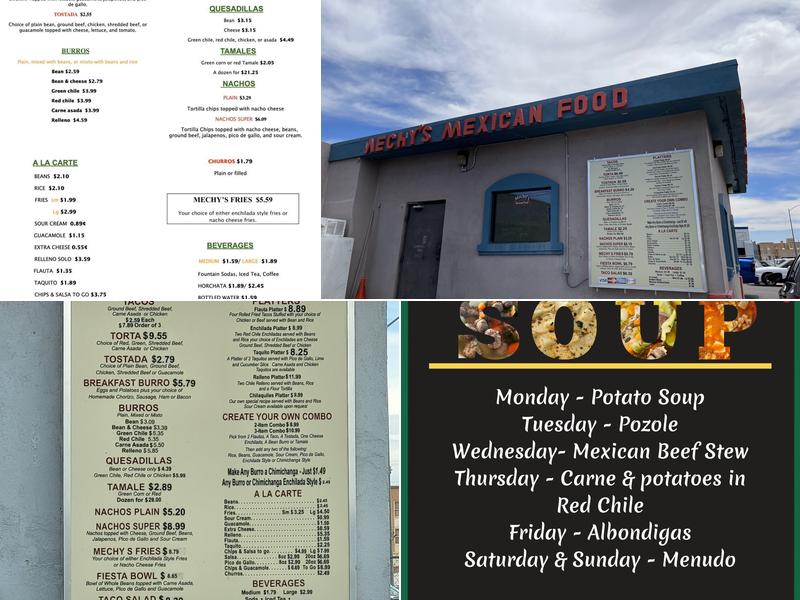 Mechy's Mexican Food Menu