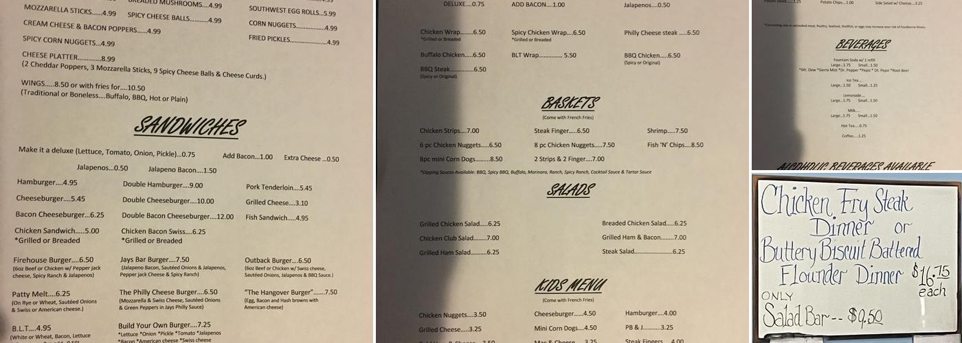 The Hitchin' Post Menu