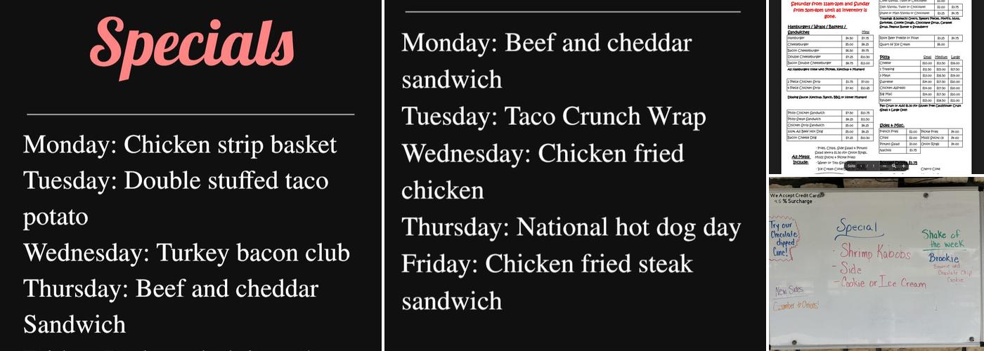 The Hut in Long Island Menu