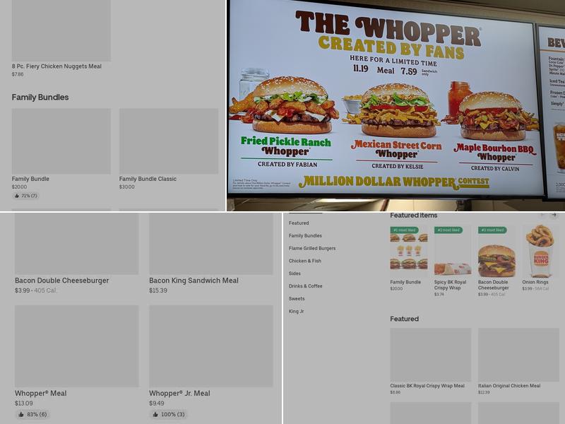 Burger King Menu