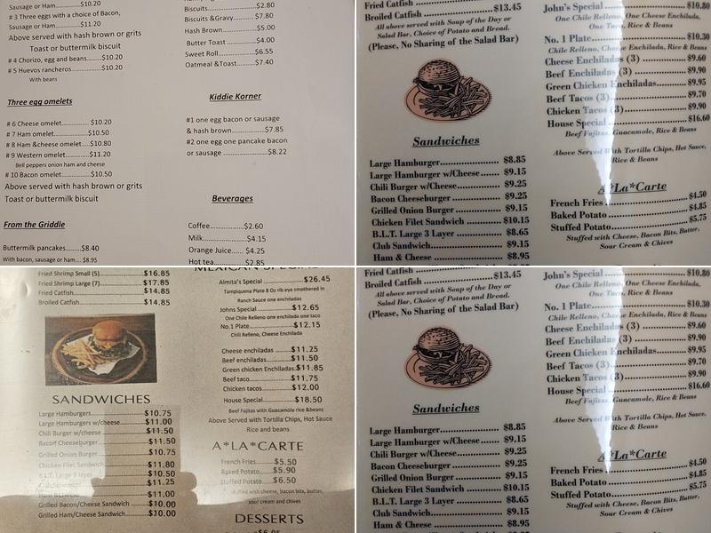 Steak House Restaurant Menu