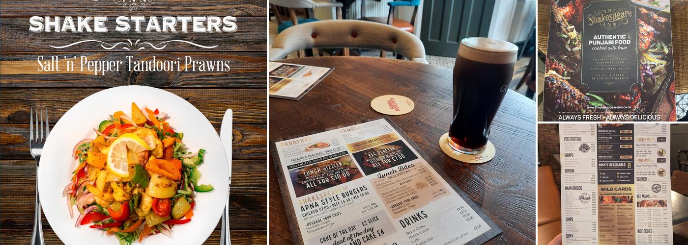 The Shakespeare Inn Menu