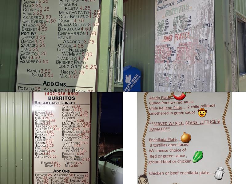 Burrito express Menu