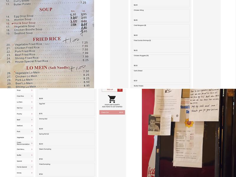 Dragon Buffet Menu
