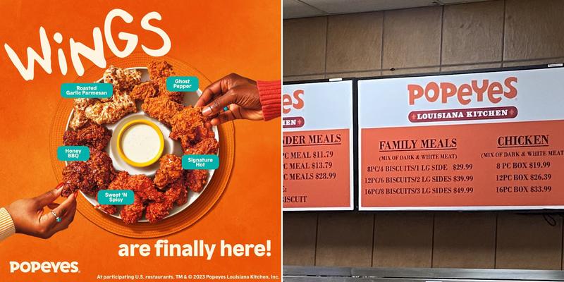 Popeyes Louisiana Kitchen Menu