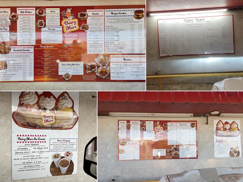 Dairy Mart Menu