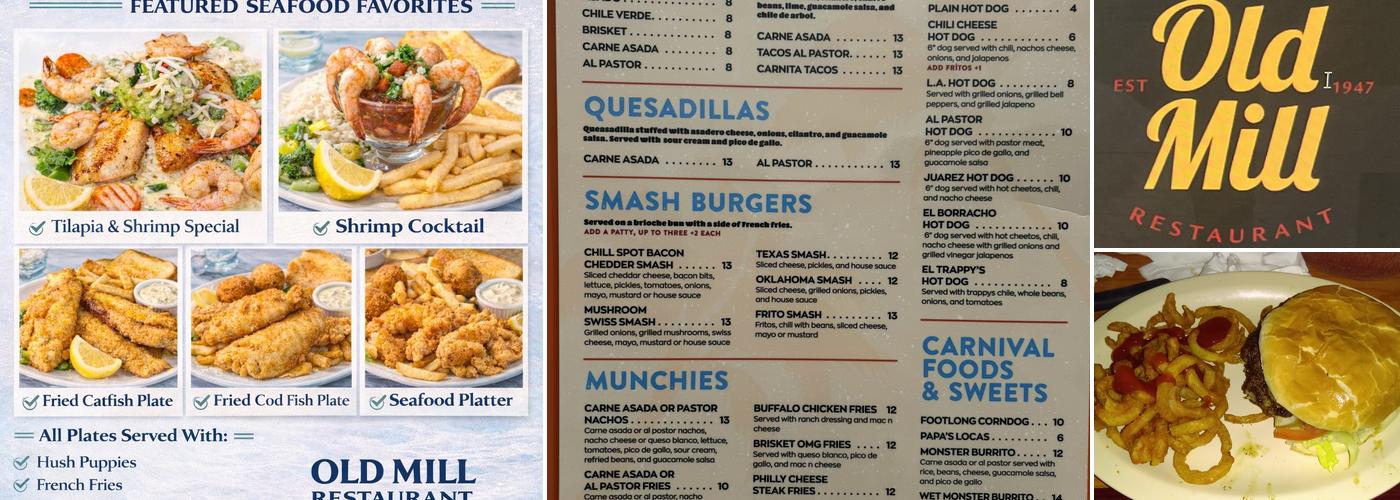 Old Mill Restaurant Menu